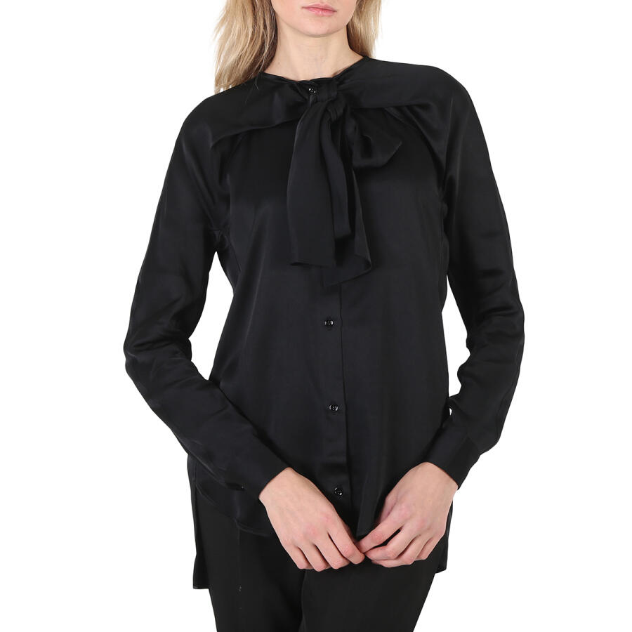 Atlein Ladies Black Cross Neckline Shirt Cover