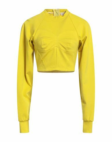 Meimeij Woman T-shirt Yellow Viscose, Polyamide, Elastane Cover