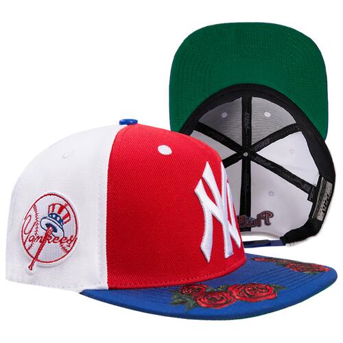 Pro Standard Yankees State Flower Brim Wool Snapback - Adult Red/White/Navy Cover