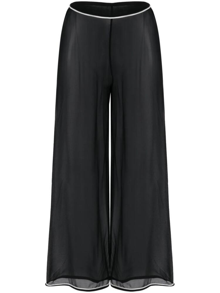 BODE Juana sheer silk trousers - Black Cover