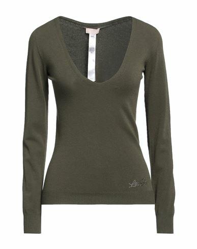 Liu •jo Woman Sweater Military green Viscose, Polyester Cover