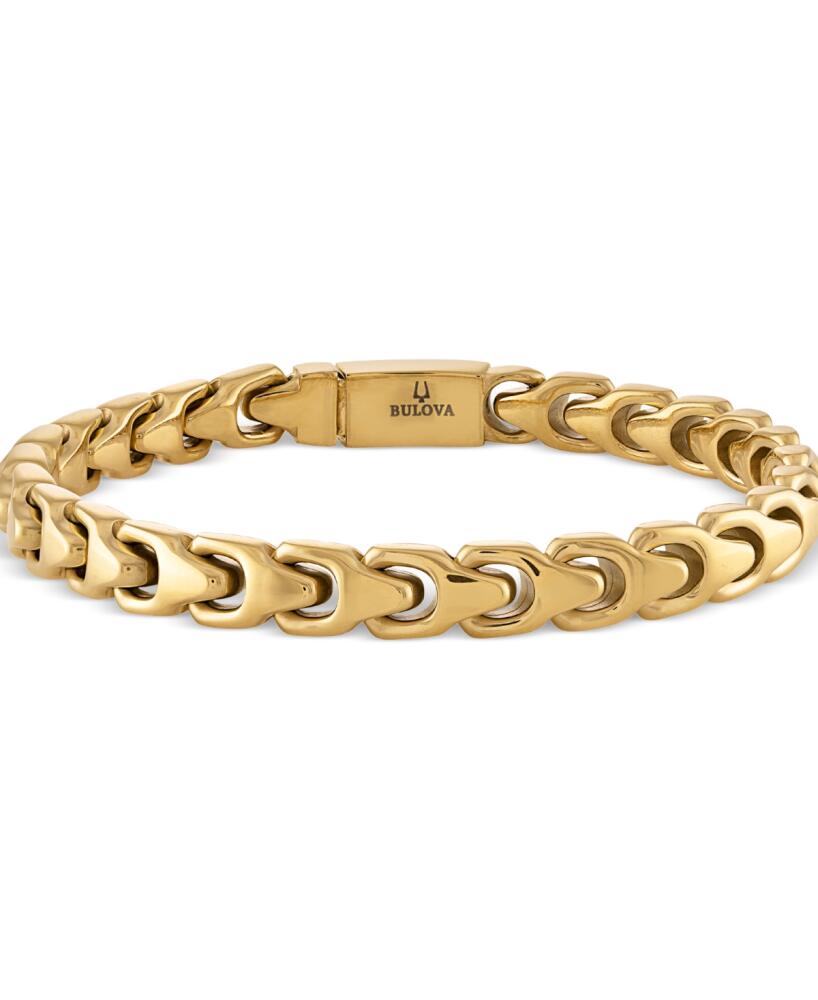 Bulova Men's Link Bracelet in Gold-Plated Stainless Steel - Gold Cover