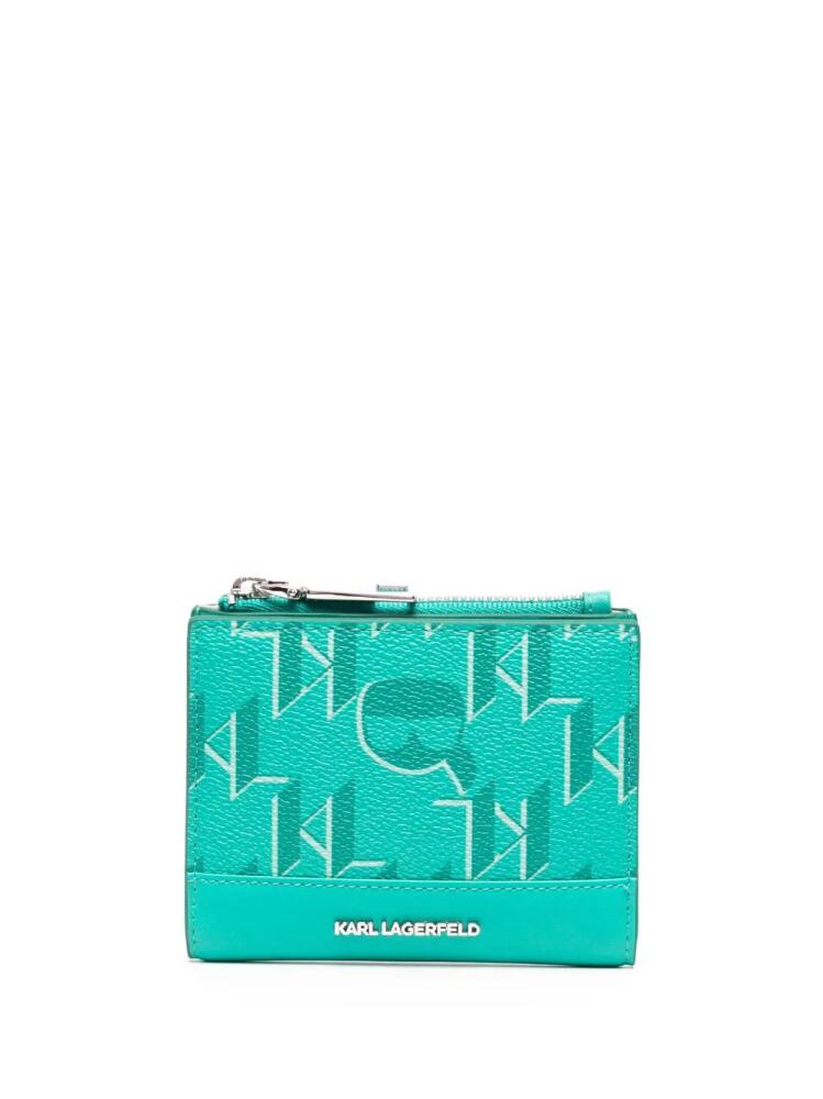 Karl Lagerfeld K/Ikonik monogram cardholder - Green Cover