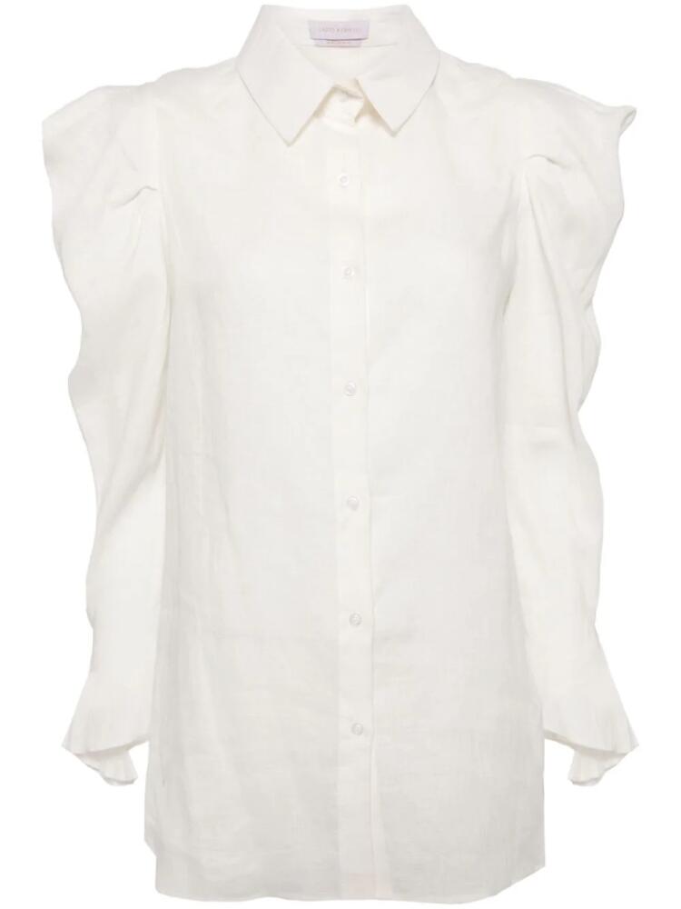 Saiid Kobeisy puff-sleeve button-up shirt - Neutrals Cover