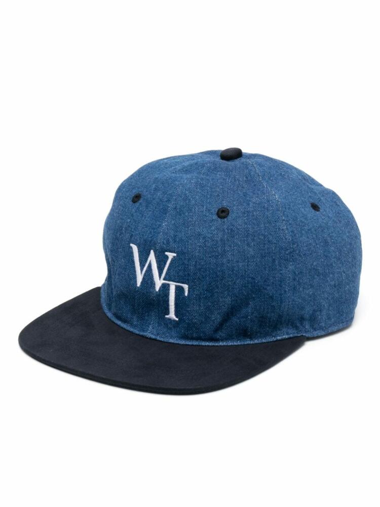 WTAPS embroidered-logo denim baseball cap - Blue Cover