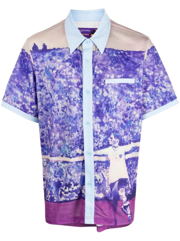 KidSuper graphic-print short-sleeved shirt - Purple Cover