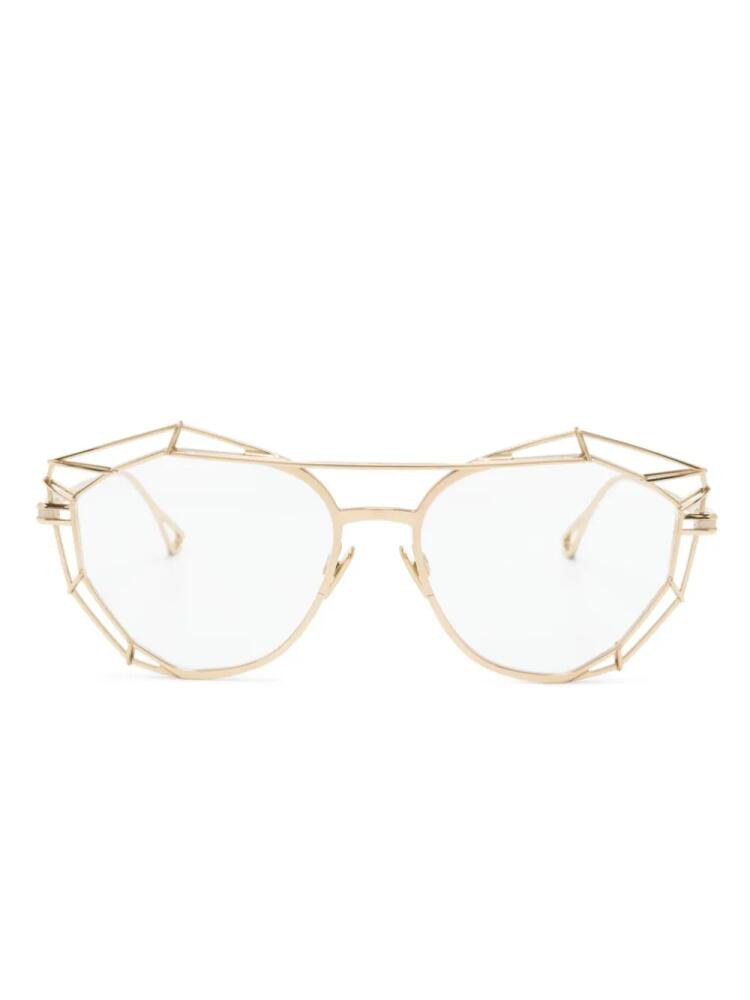 Cazal 5004 geometric-frame glasses - Gold Cover