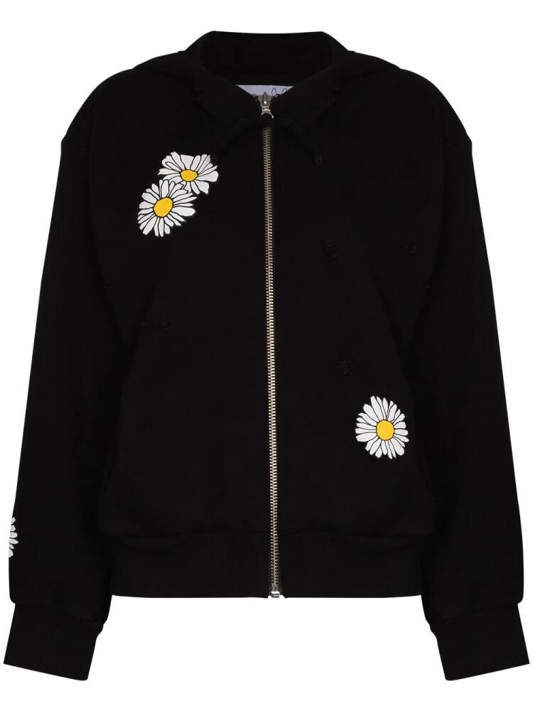 Natasha Zinko daisy-print hoodie - Black Cover