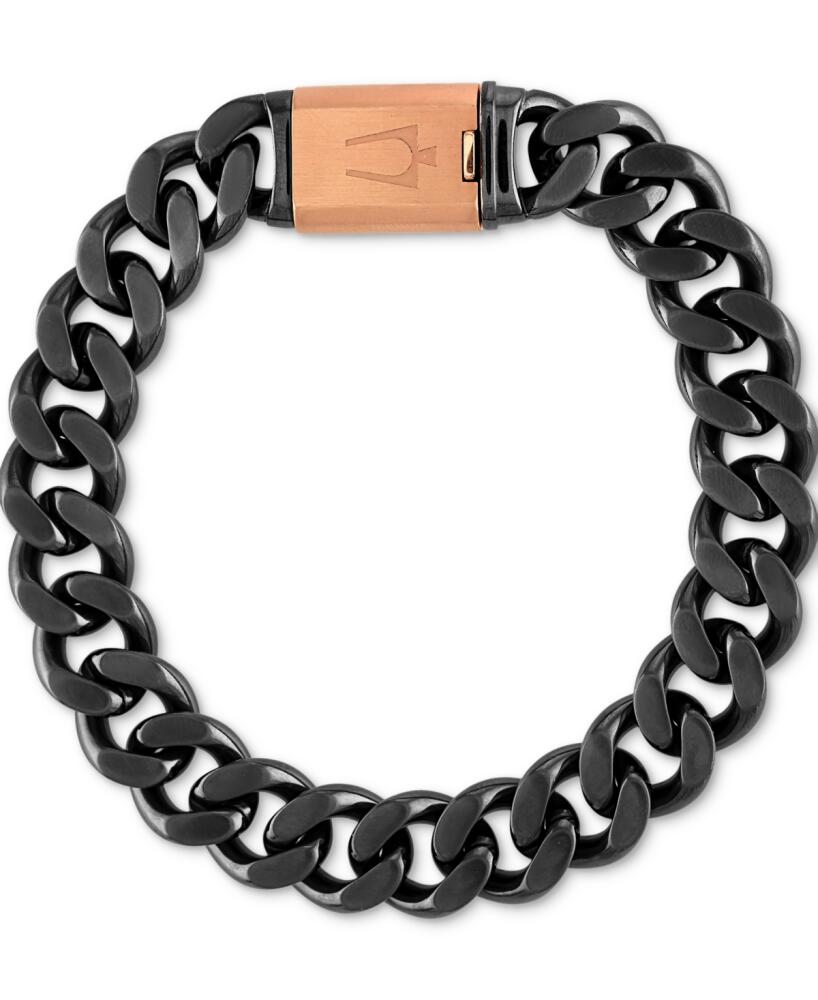 Bulova Gray & Rose Gold-Tone Ip Stainless Steel Link Bracelet - Grey Cover