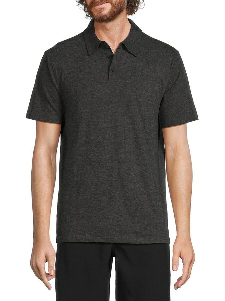 Kenneth Cole Men's Solid Polo - Black Cover