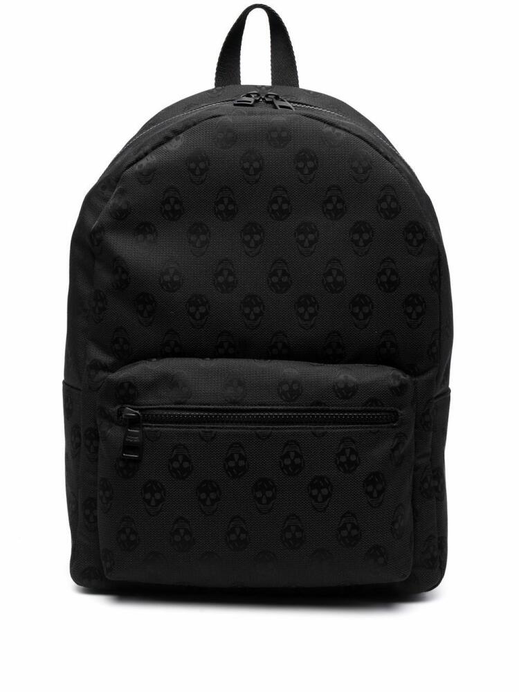 Alexander McQueen jacquard skull motif backpack - Black Cover