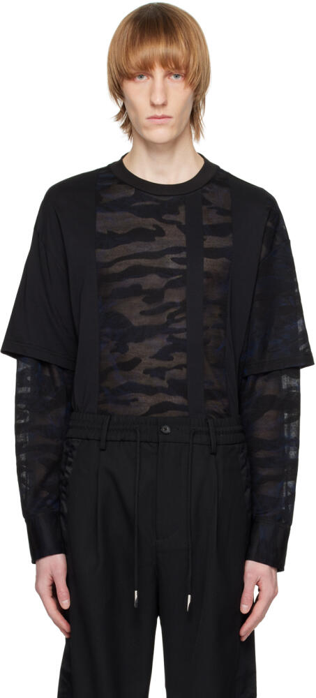 Feng Chen Wang Black Camouflage Sweatshirt Cover