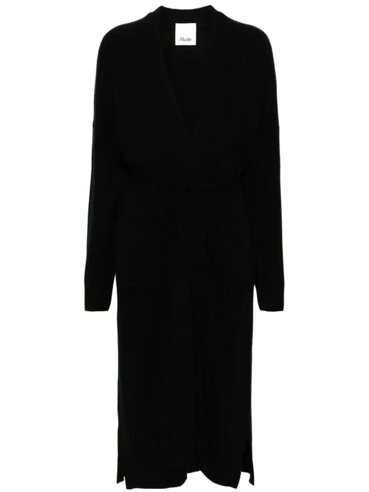 Allude belted cardi-coat - Black Cover