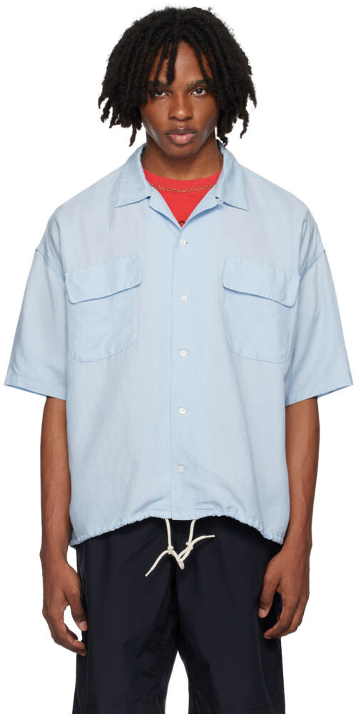 nanamica Blue Open Collar Shirt Cover