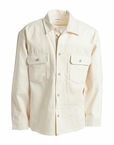 Frame Man Denim outerwear Cream Cotton Cover