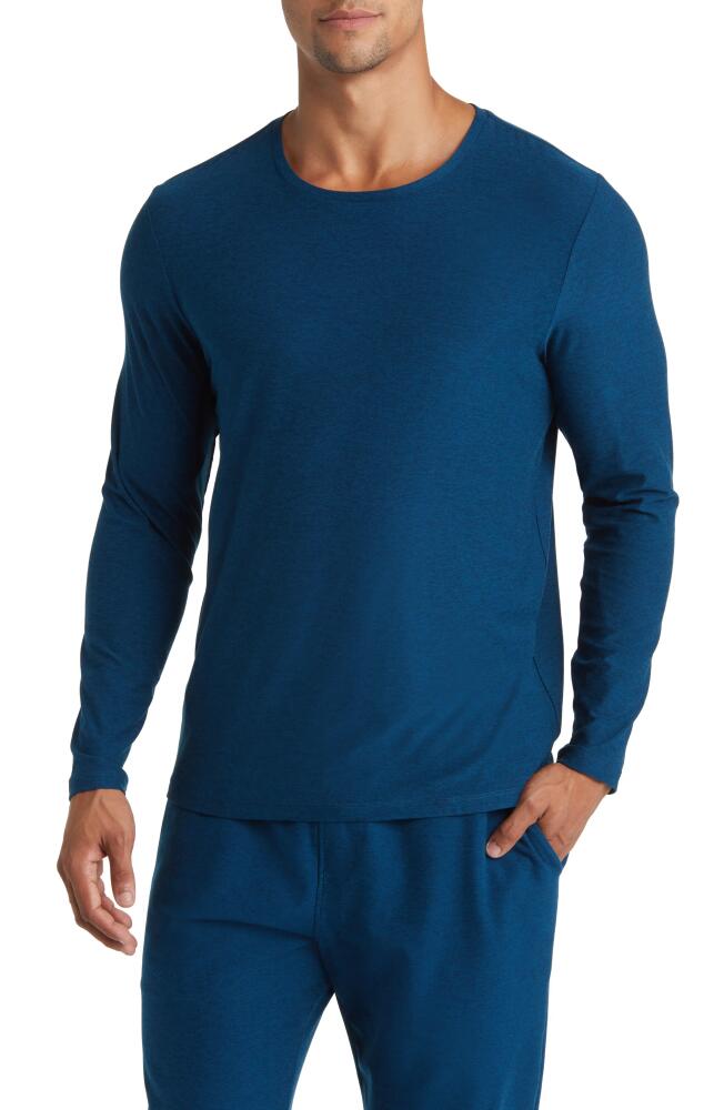 Beyond Yoga Featherweight Always Beyond Long Sleeve Performance T-Shirt in Blue Gem Heather Cover