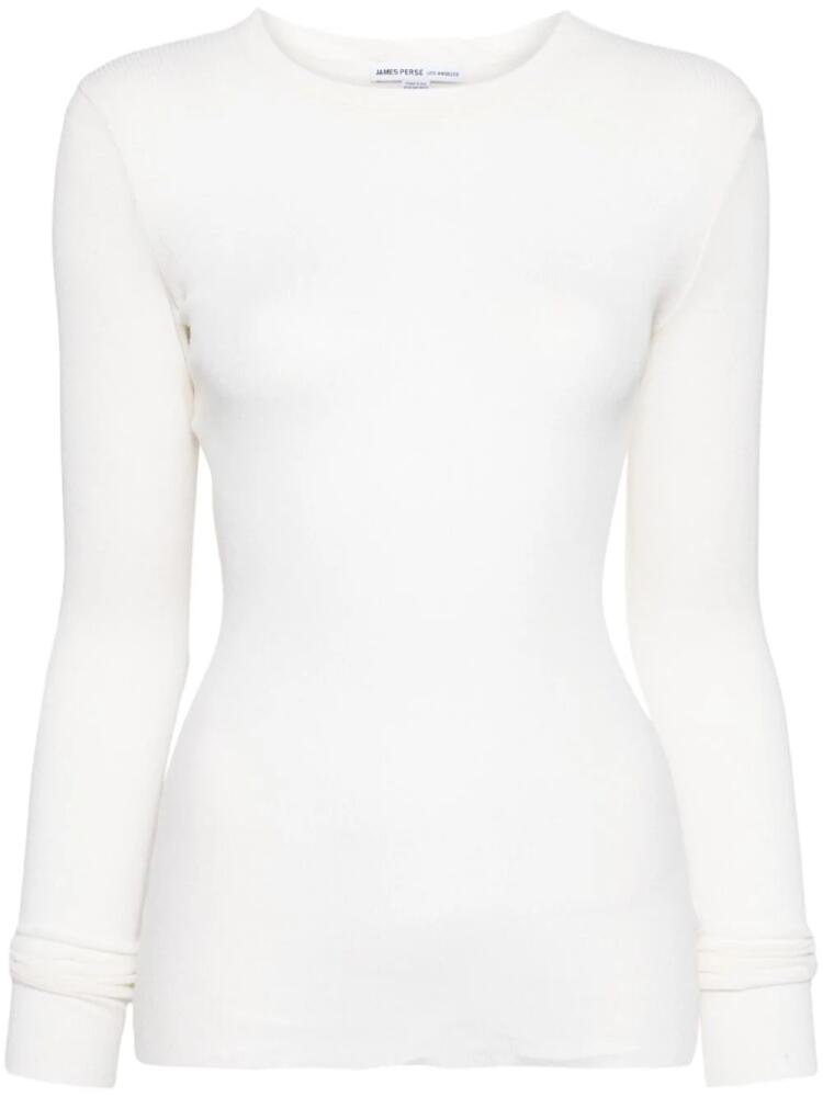 James Perse long-sleeve ribbed sweater - Neutrals Cover