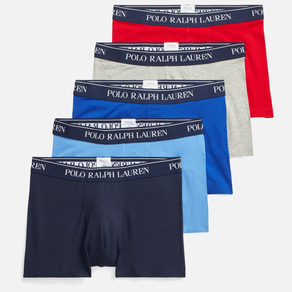 Polo Ralph Lauren Men's Classic 5 Pack Trunks - Red/Grey/Royal/Blue/Navy Cover