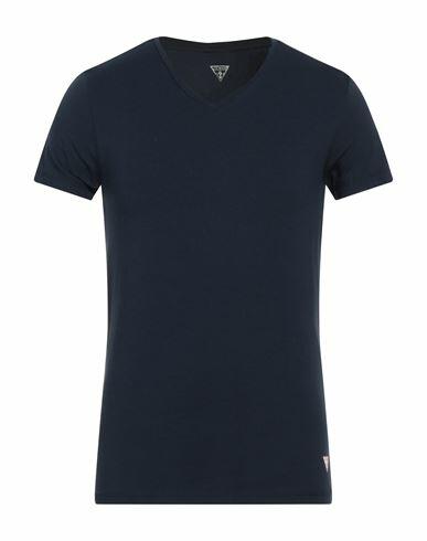 Guess Man T-shirt Midnight blue Cotton, Elastane Cover