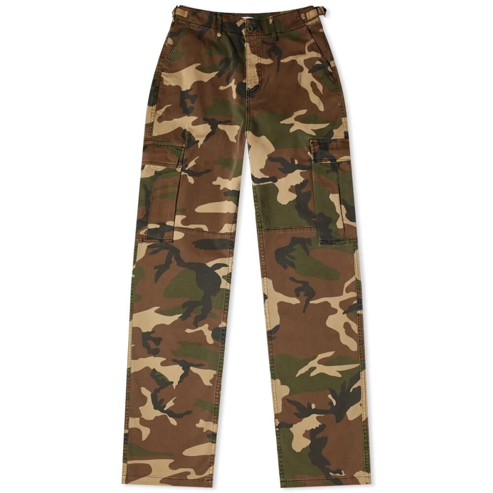 Good American Women's Uniform Camo Cargo Pants in Fatigue Green Cover