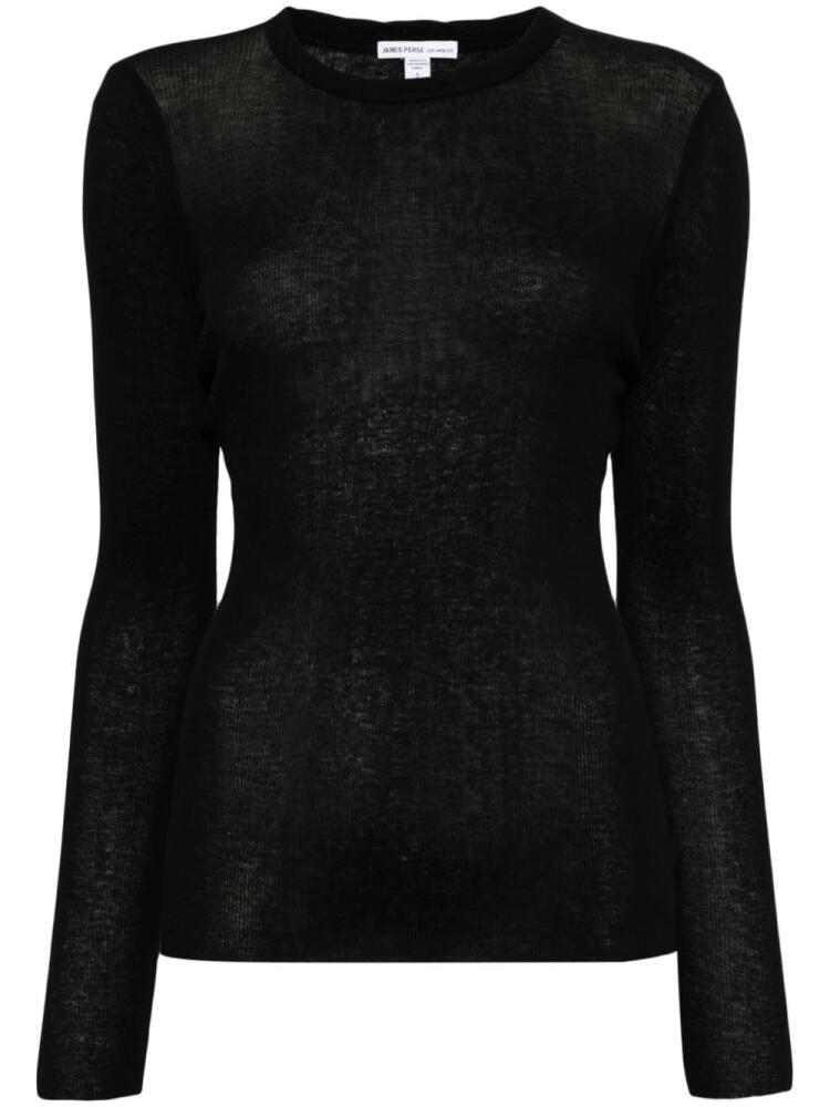 James Perse long-sleeve ribbed sweater - Black Cover