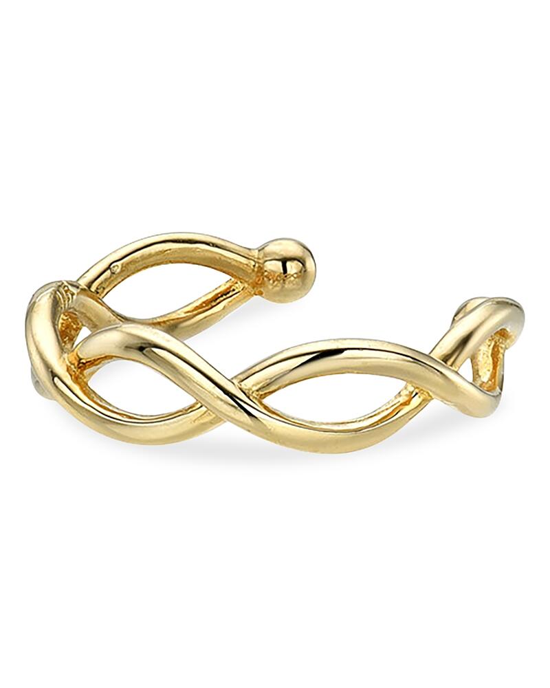 Zoe Lev 14K Yellow Gold Twist Style Single Ear Cuff Cover