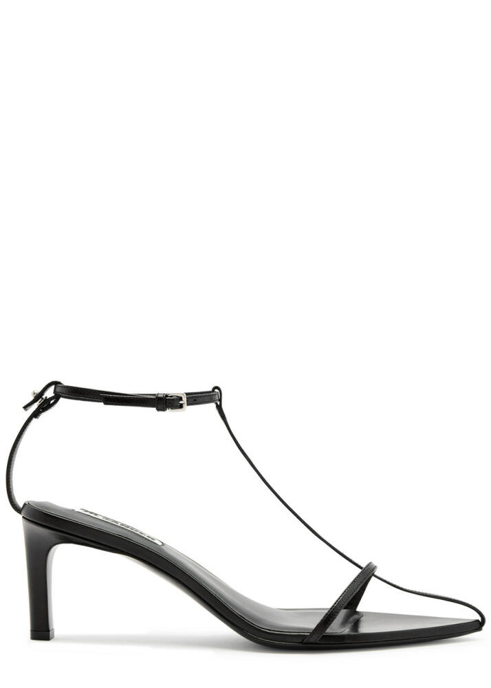 Jil Sander High 65 Leather Sandals - Black Cover