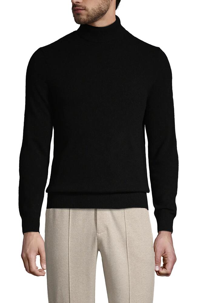 Lands' End Fine Gauge Cashmere Turtleneck Sweater in Black Cover