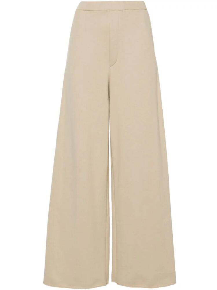 Gauchère wide-leg jersey trousers - Neutrals Cover