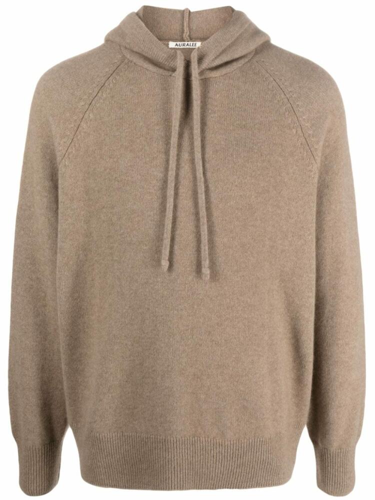 Auralee drawstring cashmere hoodie - Brown Cover