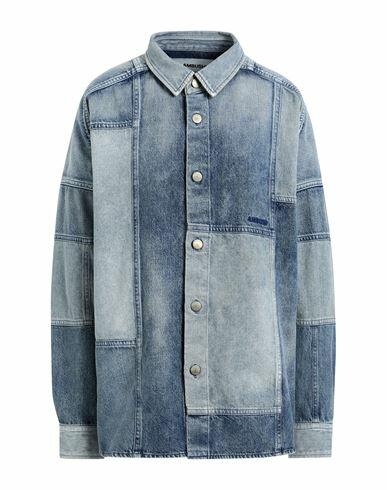 Ambush Woman Denim shirt Blue Cotton, Polyester Cover