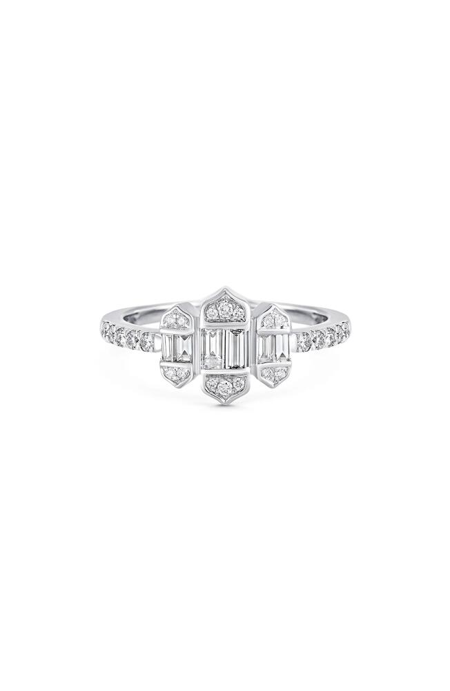 Sara Weinstock Taj Baguette Diamond Ring in 18K White Gold Cover