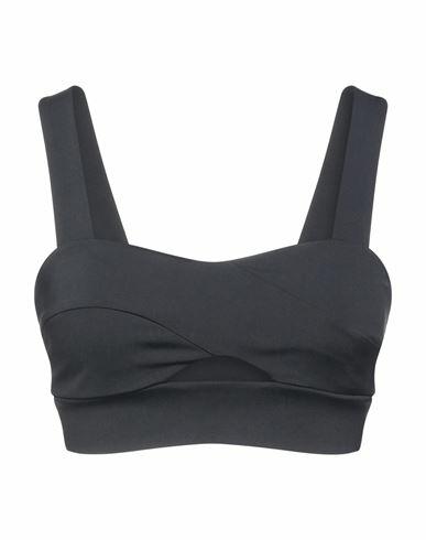 Lanston Sport Woman Top Black Recycled nylon, Elastane Cover