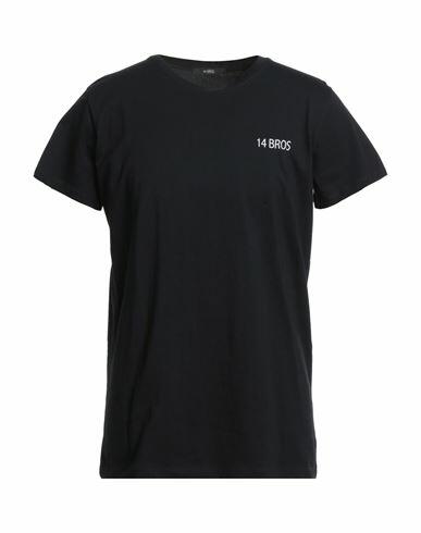 14bros Man T-shirt Black Cotton Cover