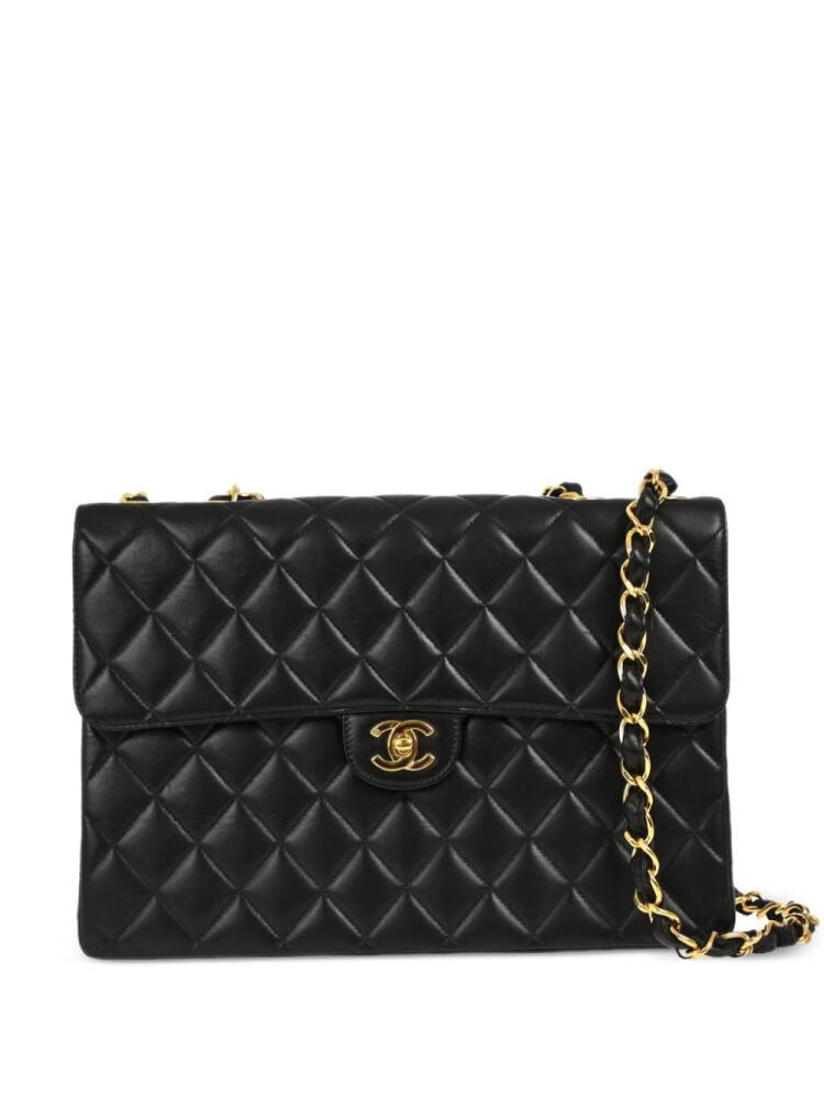 CHANEL Pre-Owned 2000 Jumbo Classic Flap shoulder bag - Black Cover