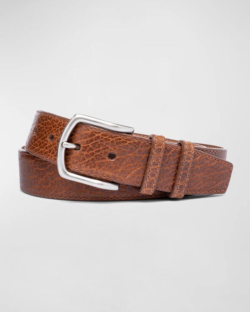 W. Kleinberg Men's Tucson Bison Belt w/ Nickel Buckle Cover