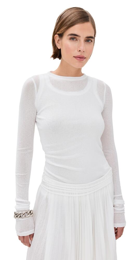 Proenza Schouler Roger Top in Gauzy Jersey White Cover