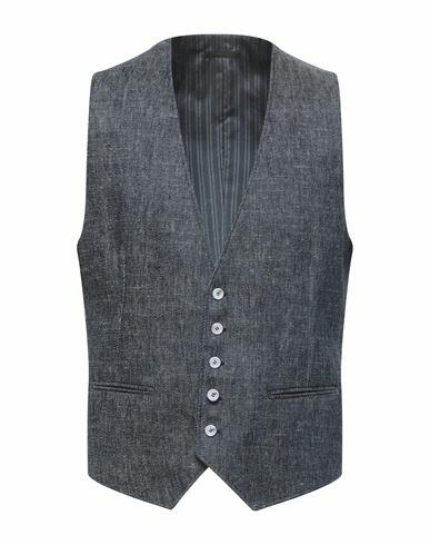 Giorgio Armani Man Tailored Vest Blue Linen, Cotton, Silk, Viscose Cover