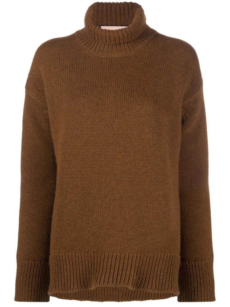 Plan C long-sleeve cashmere-blend jumper - Brown Cover