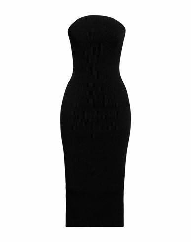 Khaite Woman Midi dress Black Viscose, Polyester Cover