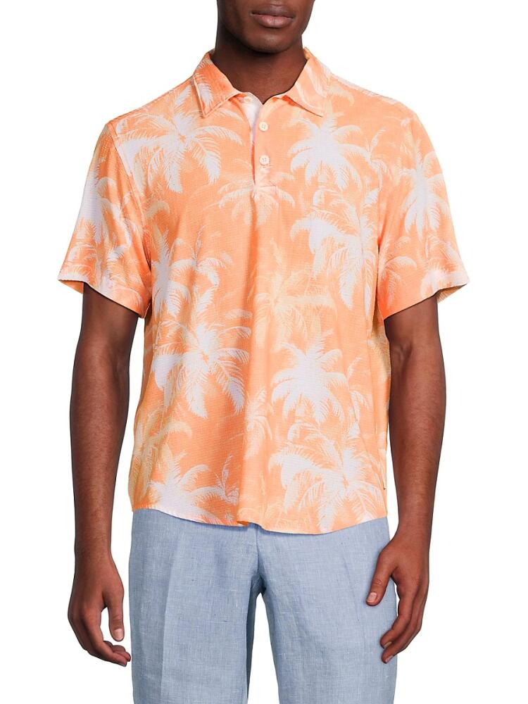 Tommy Bahama Men's Palm Tree Print Polo - Sun Orange Cover