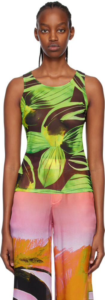 Louisa Ballou Green Graphic Tank Top Cover