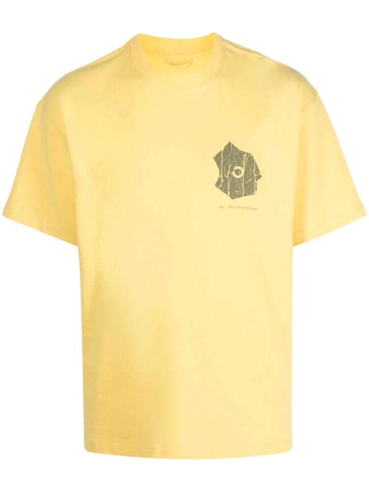 OBJECTS IV LIFE logo-print crewneck T-shirt - Yellow Cover