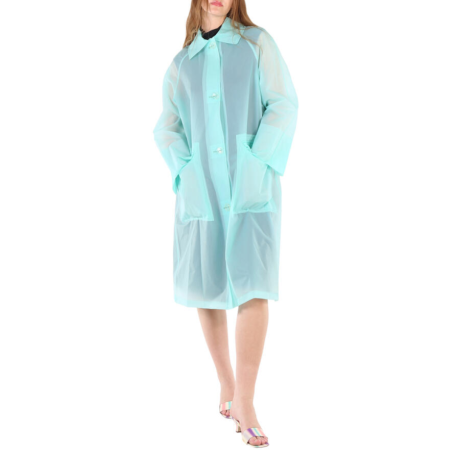 Burberry ladies Turquoise Soft-touch Plastic Car Coat Cover