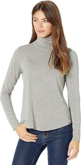 Prana Foundation Turtleneck (Heather Grey) Women's Clothing Cover