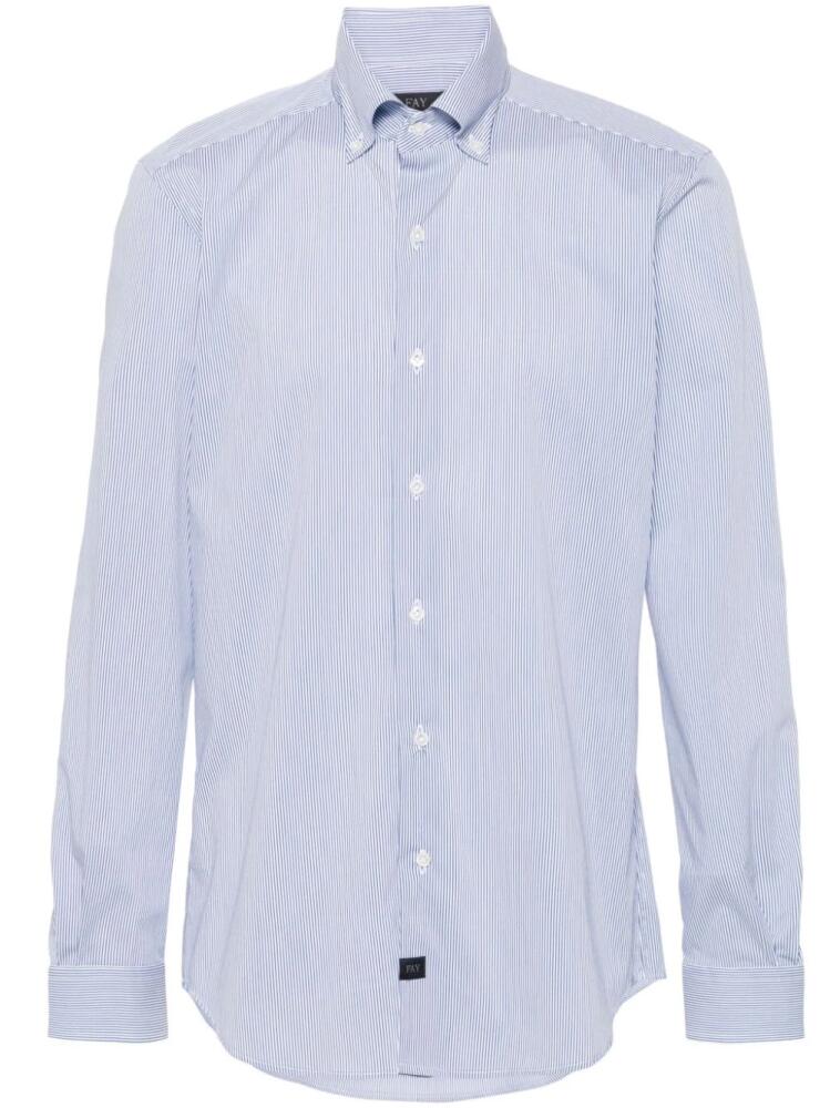 Fay striped long-sleeve shirt - Blue Cover