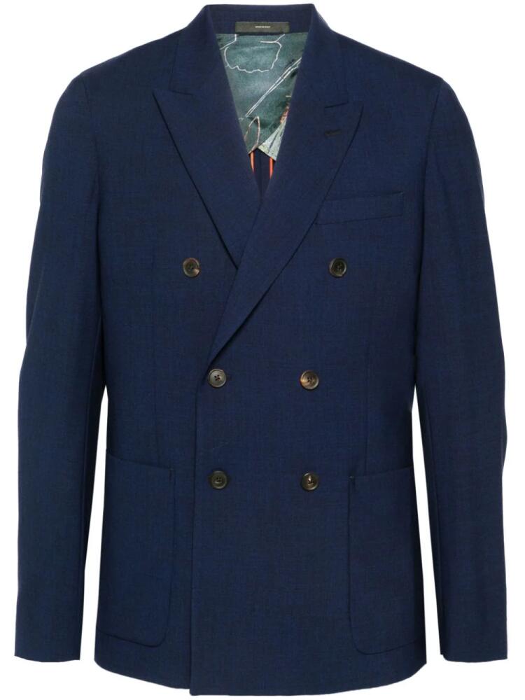 Paul Smith peak-lapels double-breasted blazer - Blue Cover