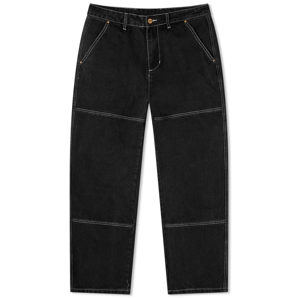 Butter Goods Men's Work Double Knee Pants in Washed Black Cover