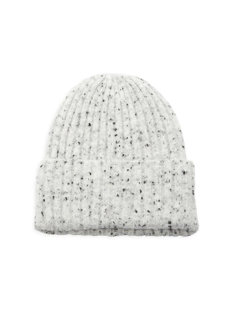 Women's Marcus Adler NY Confetti Rib Knit Beanie - Grey Cover