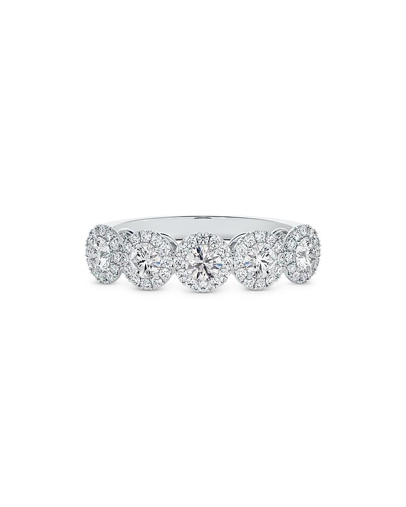 De Beers Forevermark Center of My Universe Diamond Five Stone Halo Band in 18K White Gold, 1.45 ct. t. w. Cover